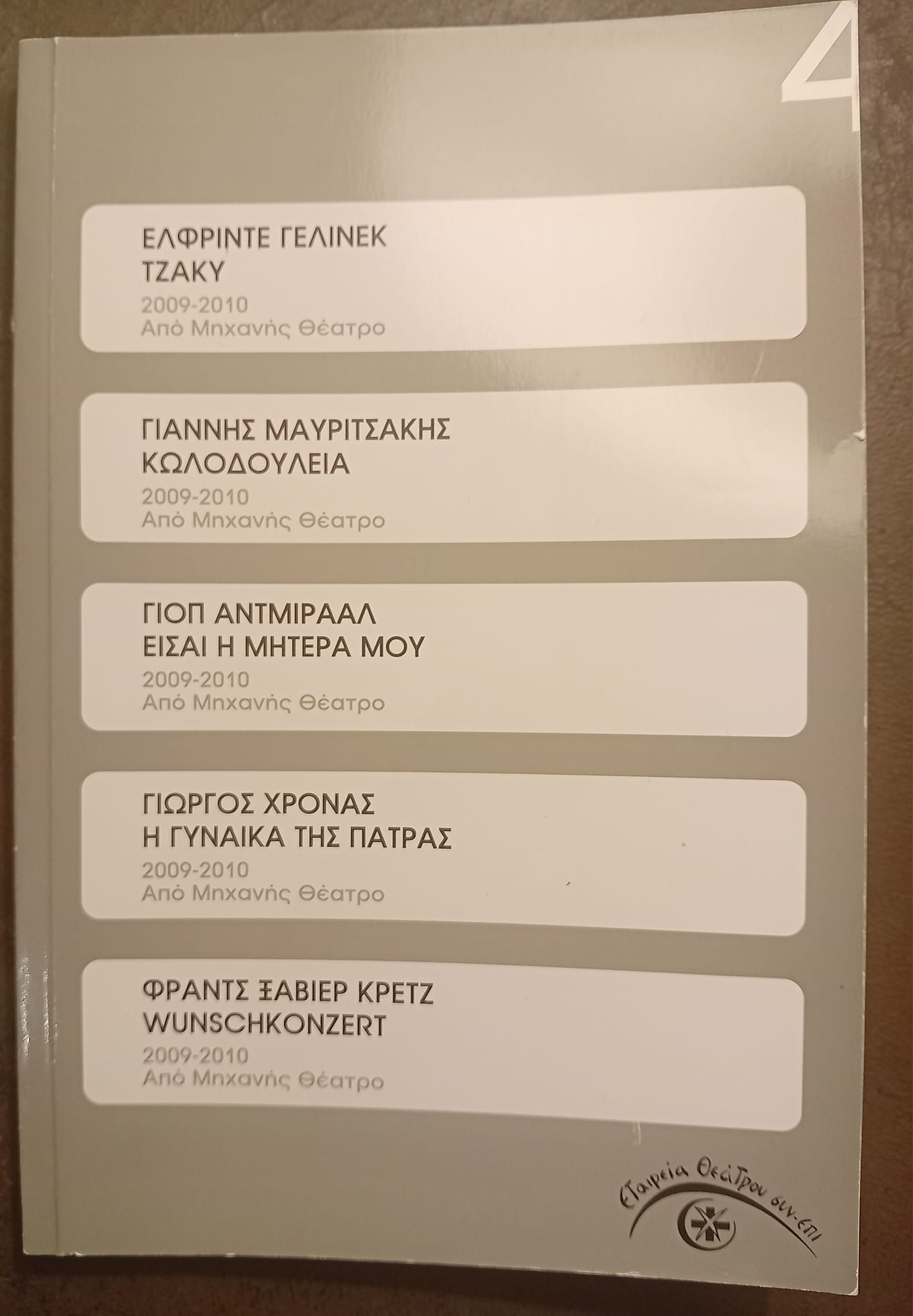 Από μηχανής θέατρο 2009-2010 Πρόγραμμα